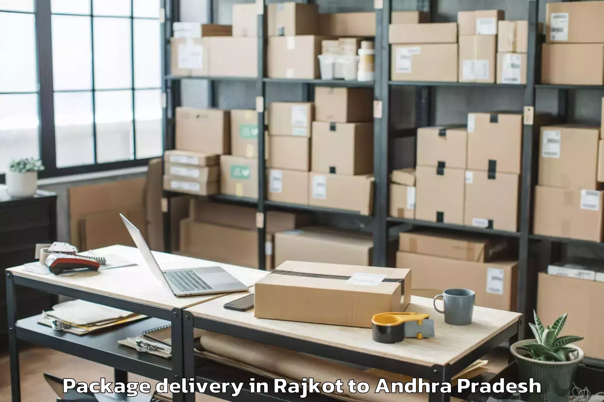 Reliable Rajkot to Bandi Atmakuru Package Delivery